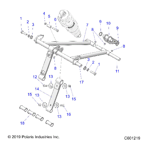 SUSPENSION, TORQUE ARM, FRONT - S21EFT8R/EFN8R ALL OPTIONS (C601219)