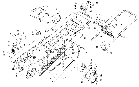 TUNNEL, REAR BUMPER, AND SNOWFLAP ASSEMBLY [96836]