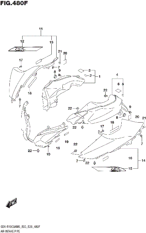 AIR INTAKE PIPE (GSX-R1000RZA)