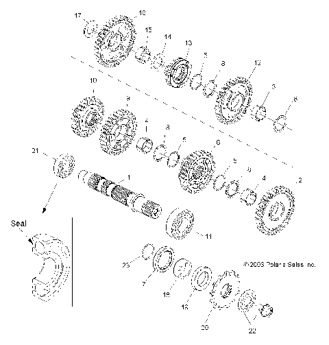 ENGINE, TRANSMISSION 2 - A07GP52AA/AB (49ATVTRANSMISSION207OUT525)