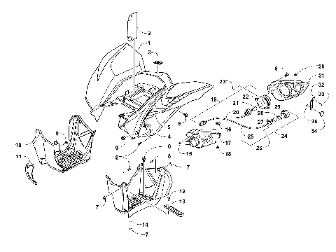 REAR BODY AND TAILLIGHT ASSEMBLY [301266]