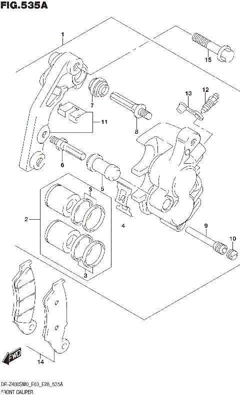 FRONT CALIPER (DR-Z400S)