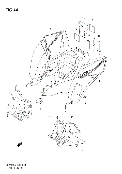 REAR FENDER (LT-Z400L2)