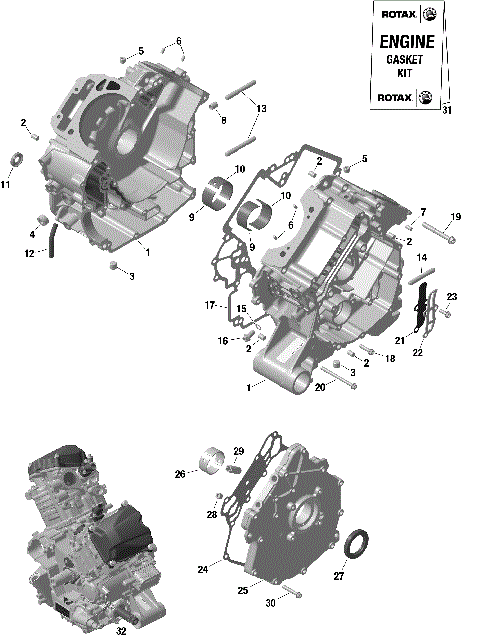 01- ROTAX - Crankcase