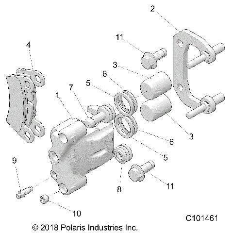 BRAKES, REAR CALIPER - A24SGS95CT/S95FT/ET (C101461)