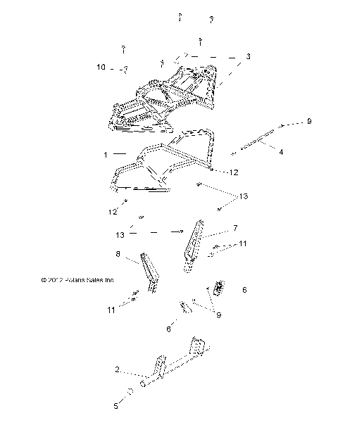 BODY, REAR RACK - A15SVA85HD (49ATVRACKMTGRR13850SCRAM)
