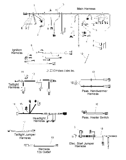 ELECTRICAL, WIRING HARNESSES - S11PT6HSL/HEL (49SNOWHARNESS11600TRG)