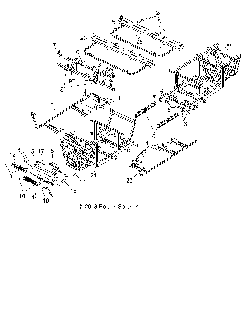 CHASSIS, FRAME and FRONT BUMPER - R14WH90DG (49RGRCHASSIS14DCREW)