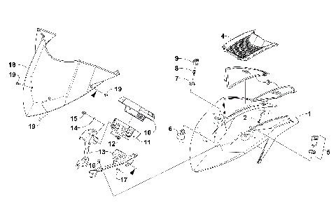 WINDSHIELD AND INSTRUMENTS ASSEMBLIES [101774]