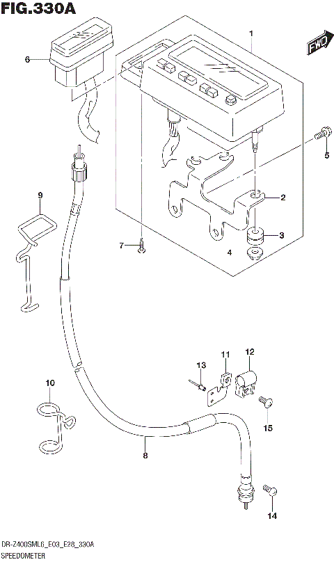 SPEEDOMETER (DR-Z400SML6 E03)