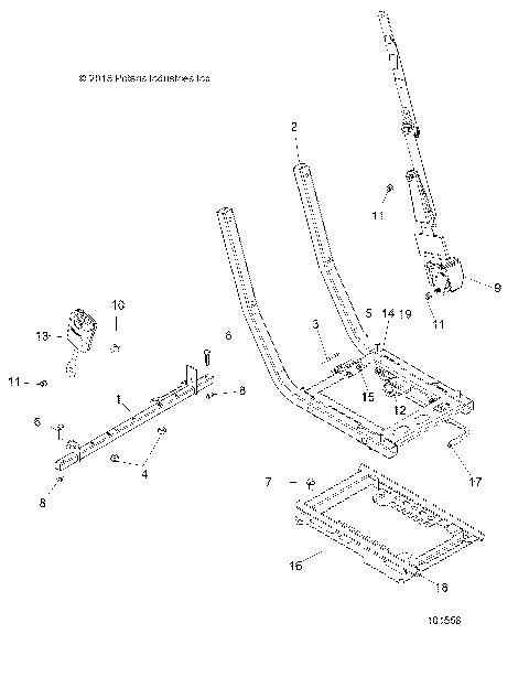 BODY, SEAT MOUNTING AND BELT - A19DCE87AK (101558)