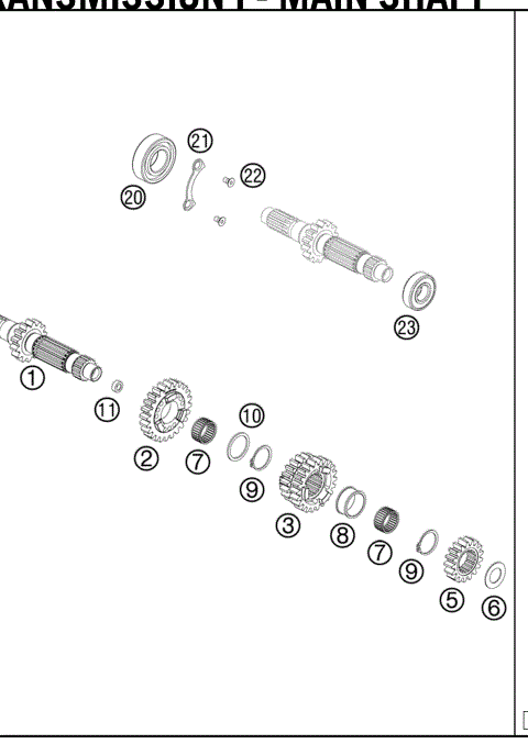 TRANSMISSION I - MAINSHAFT 