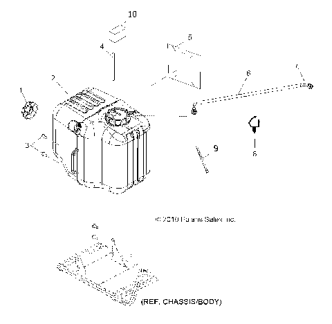 BODY, FUEL TANK ASM. - R12RH50AG/AH/AM/AR/AZ (49RGRFUEL11500EFI)