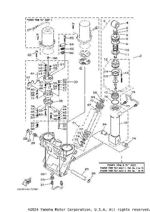 POWER TRIM TILT ASSY 1