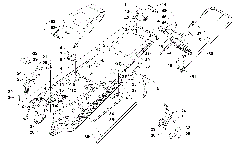 TUNNEL, REAR BUMPER, AND SNOWFLAP ASSEMBLY [102154]