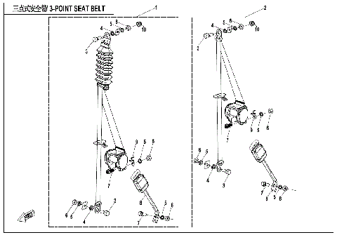 3-POINT SEAT BELT, PASSENGER