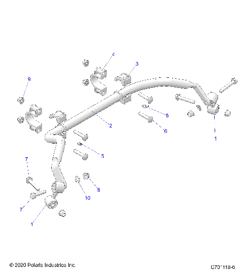 SUSPENSION, REAR STABILIZER BAR - G25GAP99 (C701118-6)