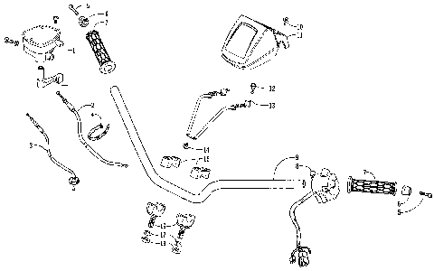 HANDLEBAR AND CONTROLS ASSEMBLY [87612]