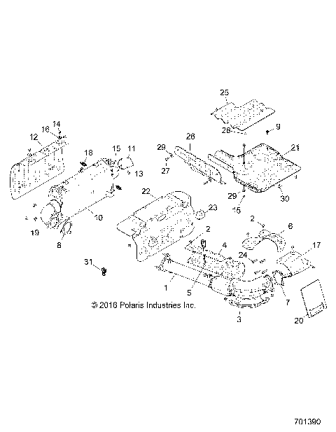 ENGINE, EXHAUST SYSTEM - Z18VEL92BK/BR/LK (701390)