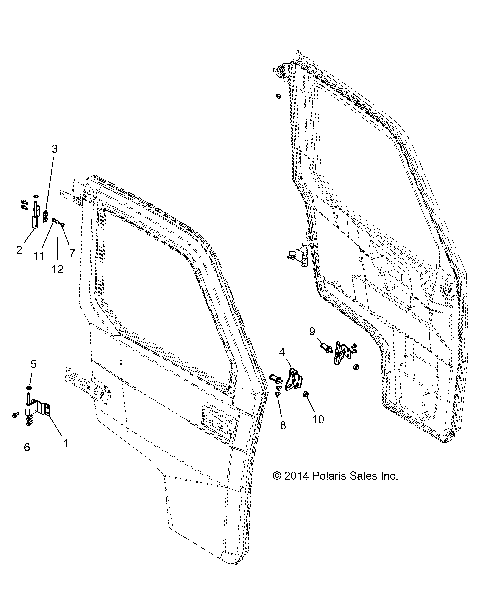 BODY, DOOR MOUNTING - R16B2PD1AA (49BRUTUSDOORMTG15DM)