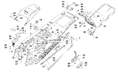 TUNNEL, REAR BUMPER, AND SNOWFLAP ASSEMBLY [101292]