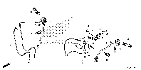 HANDLE LEVER@SWITCH@CABLE