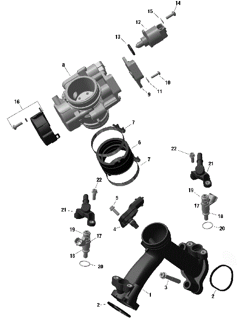 01- ROTAX - Air Intake Manifold And Throttle Body