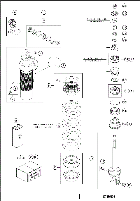 SHOCK ABSORBER DISASSEMBLED