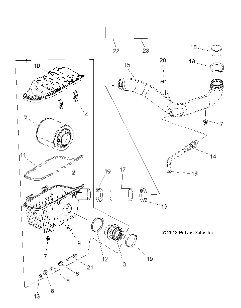 ENGINE, AIR INTAKE SYSTEM - R14RH57FX (49RGRAIRBOX14570)