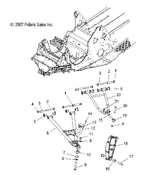 SUSPENSION, FRONT ASM. - S12PT6HSL/HEL (49SNOWSUSPFRT08600TRG)