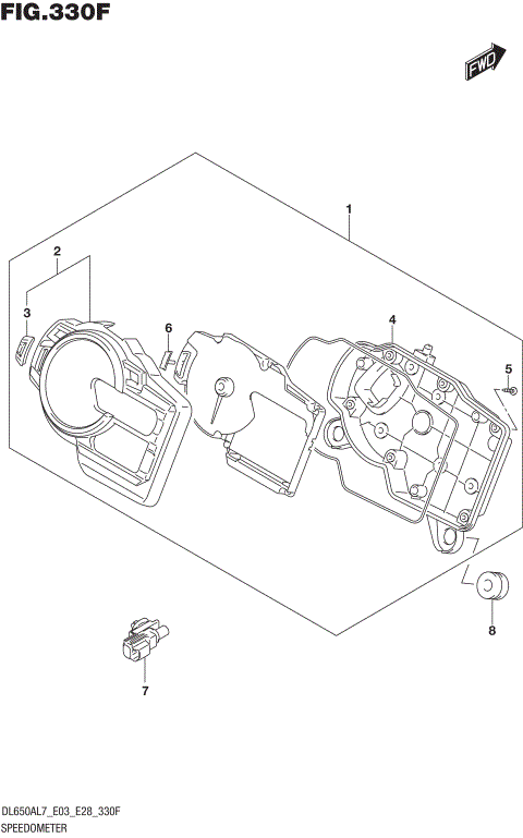 SPEEDOMETER (DL650XAL7 E33)