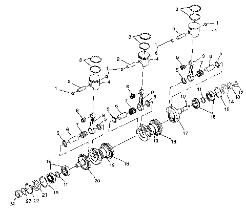 CRANKSHAFT & PISTON SL 900 B964291 and Intl. SL 900 I964291 (4935583558C003)
