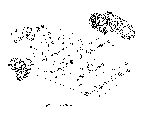 DRIVE TRAIN, MAIN GEARCASE INTERNALS - A08LH27AW/AX/AZ (49ATVTRANSINTL08SP300)