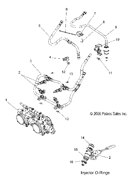 FUEL SYSTEM, RAIL, LINES and THROTTLE BODY - S09PT6HS/HE (49SNOWFUEL09600TRG)