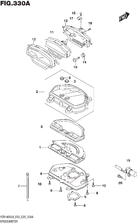 SPEEDOMETER (VZR1800L9 E28)