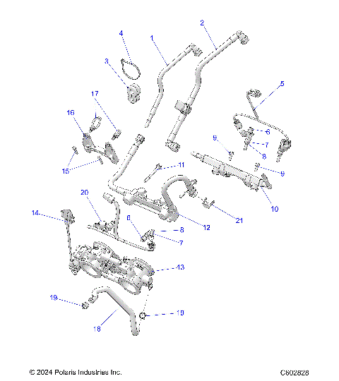 FUEL SYSTEM, RAIL, LINES and THROTTLE BODY - S22TFG8MS/8ME ALL OPTIONS (C602828)