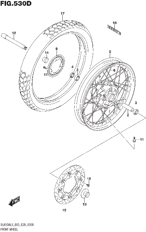 FRONT WHEEL (DL650XAL6 E28)