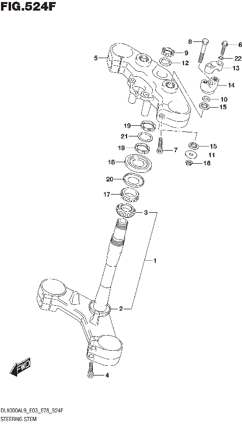STEERING STEM (DL1000AL9 E33)