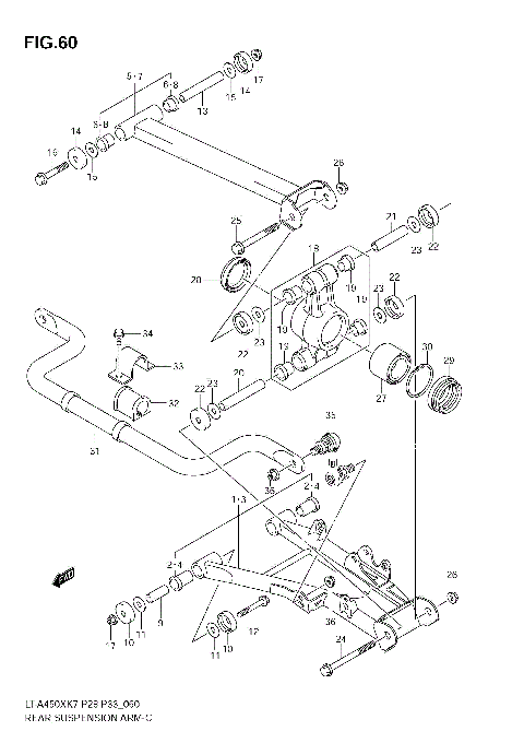 REAR SUSPENSION ARM (MODEL K7)