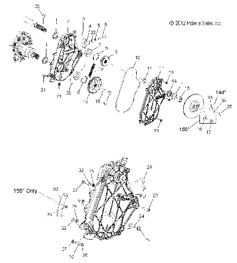 DRIVE TRAIN, CHAINCASE - S13CK6/CM6 ALL OPTIONS (49SNOWCHAINCASE136RMK)