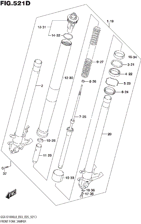 FRONT FORK DAMPER (GSX-S1000AZL8 E28)