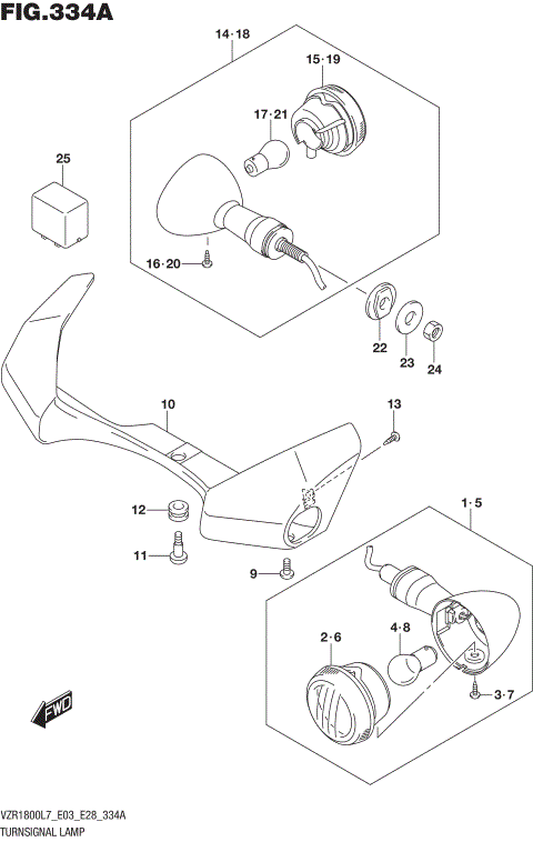 TURNSIGNAL LAMP (VZR1800L7 E28)