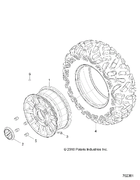 WHEELS, FRONT - Z18VEL92BK/BR/LK (702381)