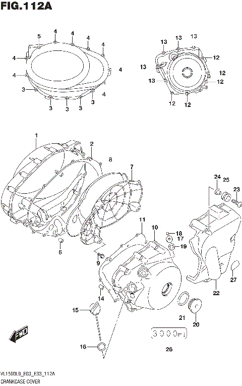 CRANKCASE COVER (VL1500BL9 E03)