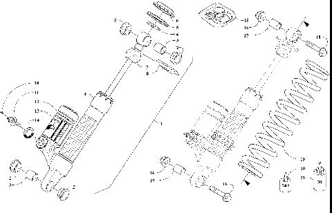REAR SUSPENSION REAR ARM SHOCK ABSORBER [108332]