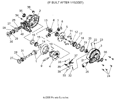 GEARCASE, REAR (BUILT AFTER 1/15/07) - R07RB50AA/RH50AA (49RGRGEARCASERR077004X4)