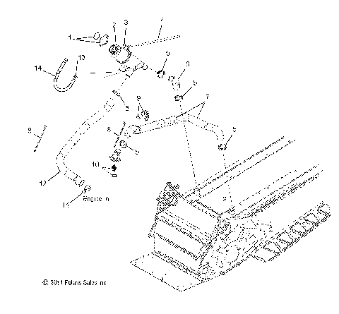 ENGINE, COOLING SYSTEM - S12CG6GSA/GSL/GEL (49SNOWCOOLING12600RMKPRO)