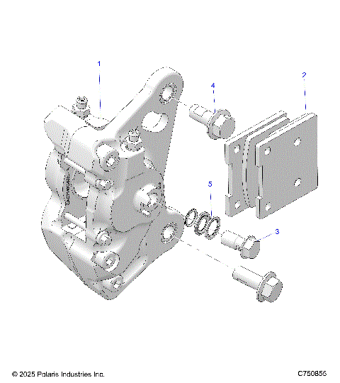 BRAKES, CALIPER, REAR - Z25RRL2KAL (C750855)