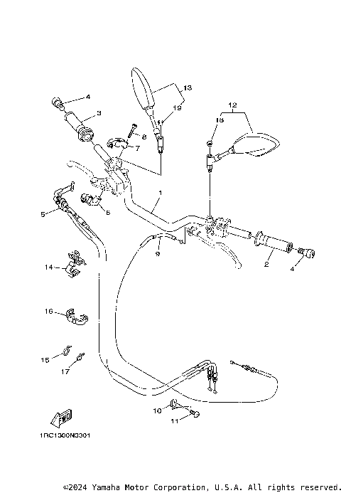 STEERING HANDLE CABLE