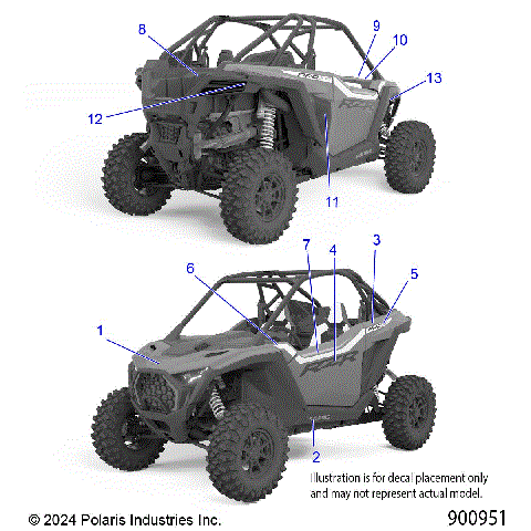 BODY, DECALS - Z25XPB92AP/BP (900951)